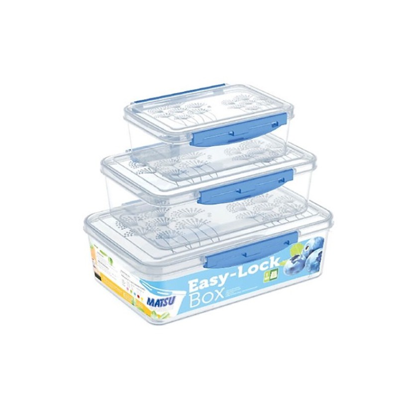 Hộp thực phẩm có nắp gài bông Matsu Duy Tân, dung tích 820ml, 1600ml, 2600ml - Hàng chính hãng