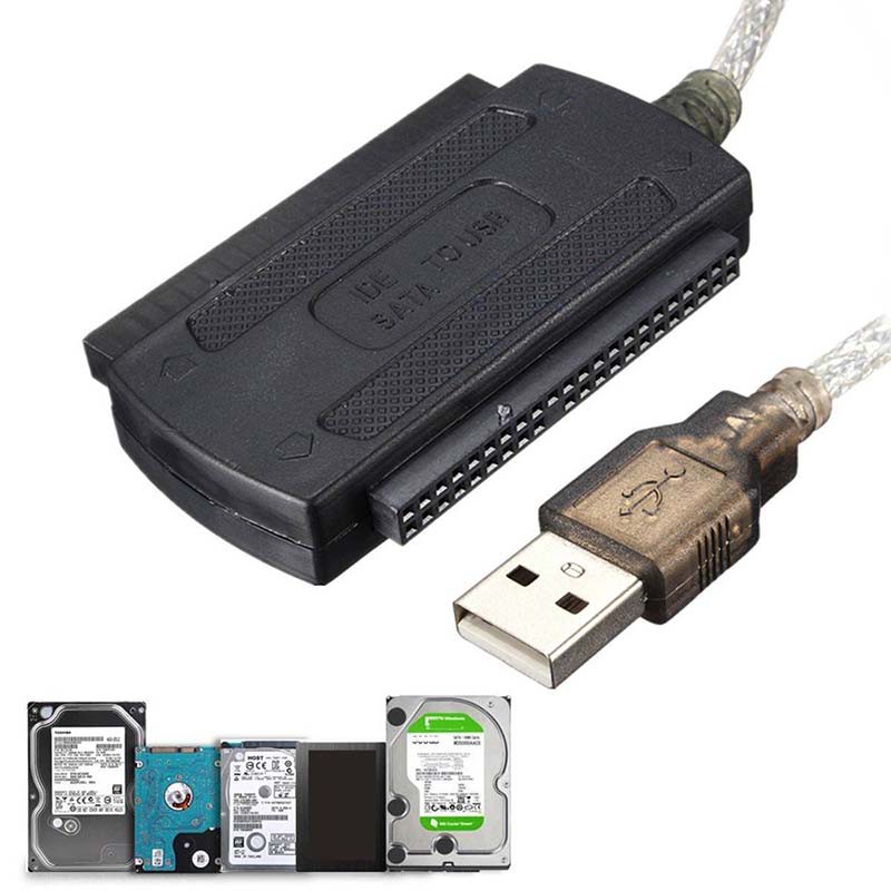 USB 2.0 Male to IDE SATA 2.5 "3.5" Converter Adapter Cable Hard Drive