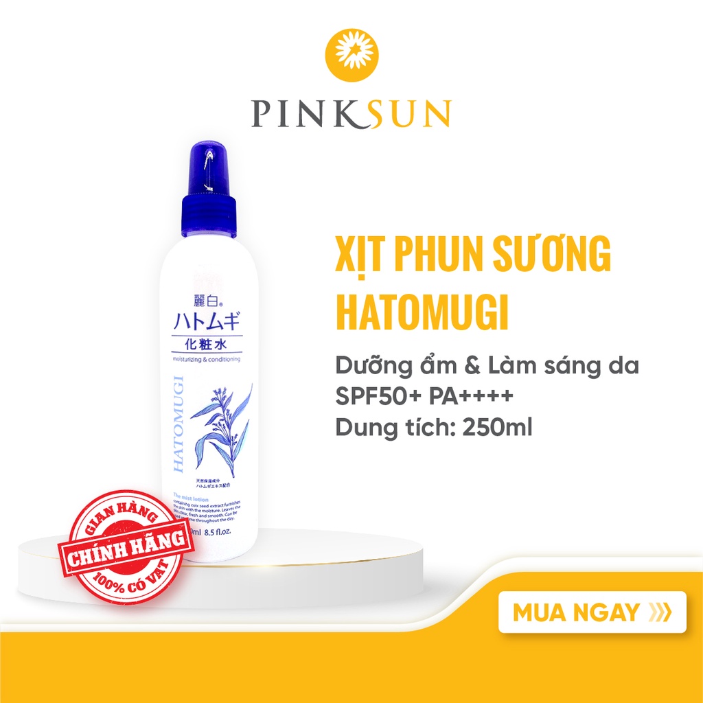 Xịt Phun Sương Dưỡng Ẩm Và Làm Sáng Da Hatomugi Nhật Bản (chai 250ml) | WebRaoVat - webraovat.net.vn