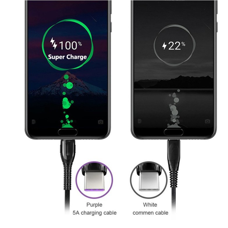 Cáp sạc nhanh điện thoại cổng Micro USB Type-C 5A cho Android | BigBuy360 - bigbuy360.vn