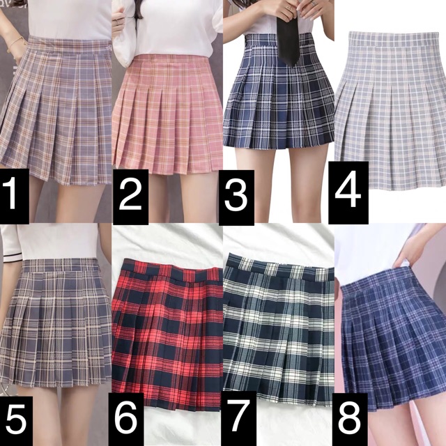 Chân váy tennis ngắn xếp ly họa tiết kẻ caro thời trang nữ phong cách trẻ trung năng động Hàn Quốc | BigBuy360 - bigbuy360.vn