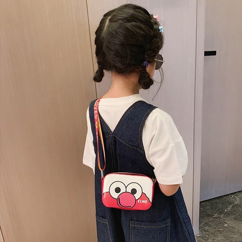 Túi đeo chéo phong cách Hàn Quốc in hình dễ thương cho bé gái