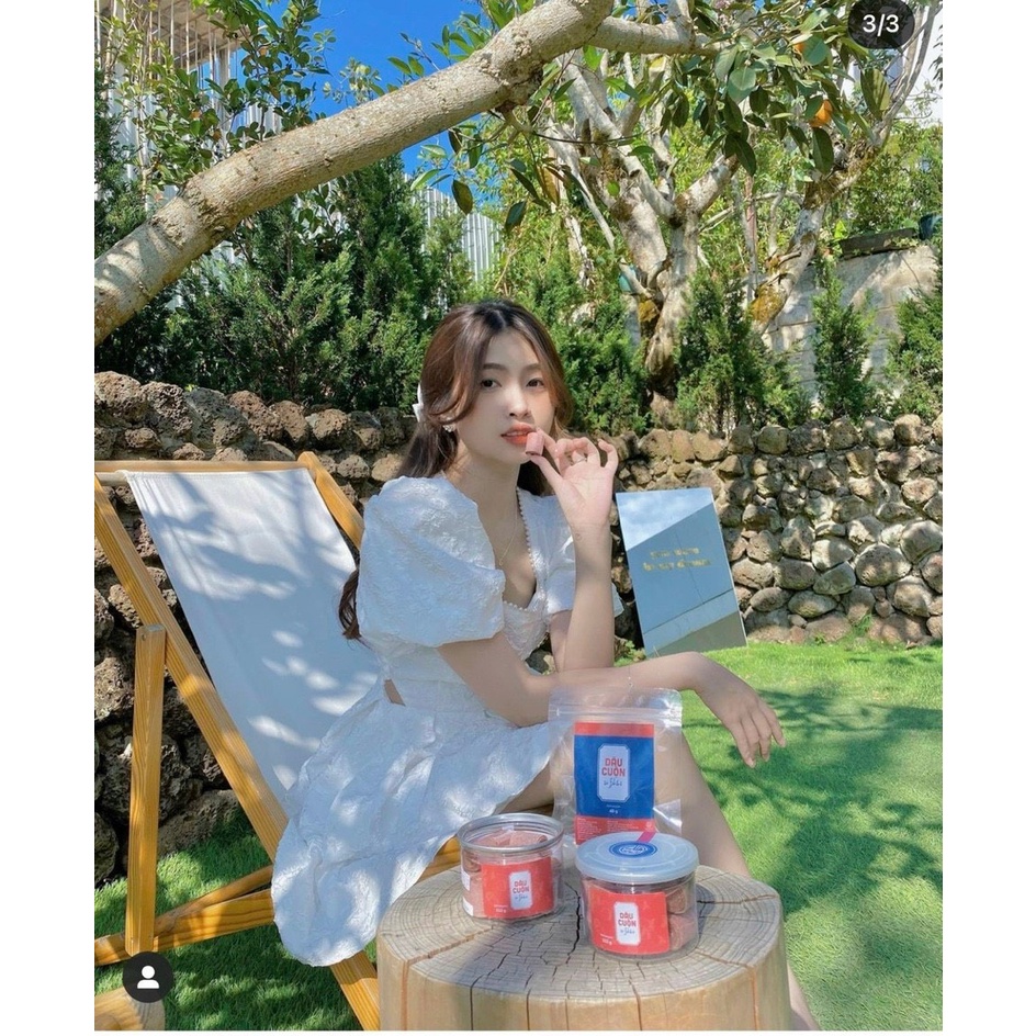 Đầm Xòe Cổ Vuông Dáng Ngắn Dự Tiệc Thiết Kế Sexy Khoét Eo Cực Xinh Màu Trắng | ROSE CLOTHING D0520