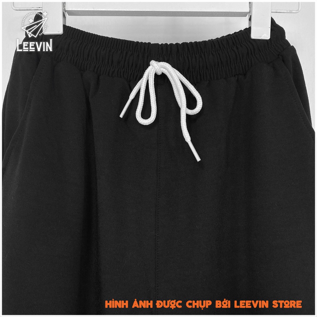 Quần Ống Rộng Nữ Rách Gối IRU LAI TƯA Unisex Thun - Kiểu quần ống rộng cạp cao nữ Leevin Store