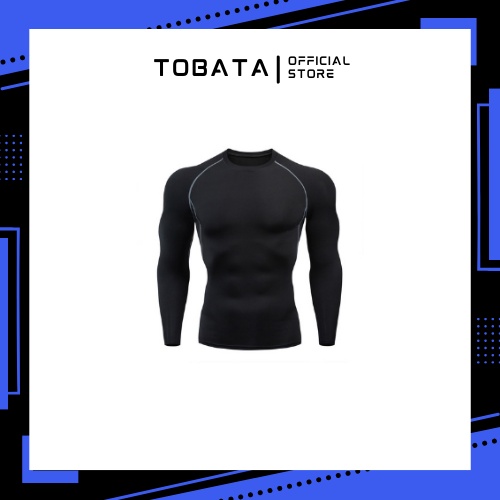 Áo giữ nhiệt nam dài tay đá bóng áo tập gym nam Tobata A01