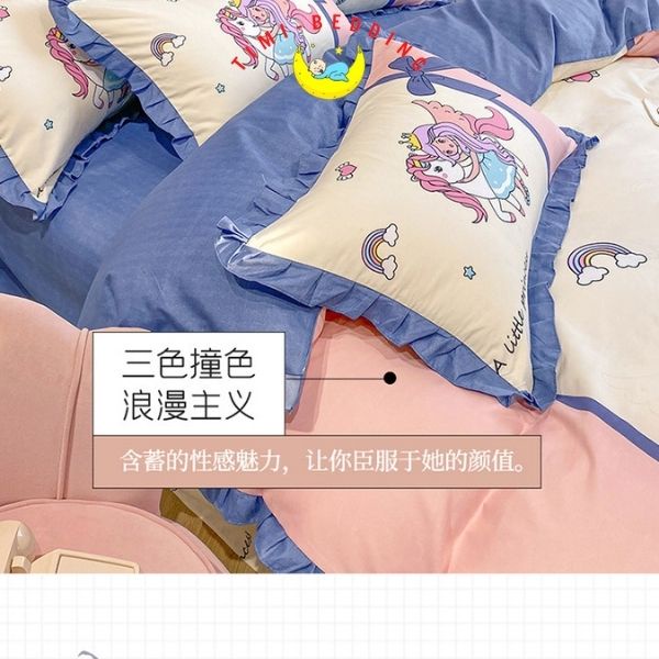 Bộ Chăn ga gối Cotton bèo Hàn Quốc cao cấp, mẫu mới 2021 - Timibedding