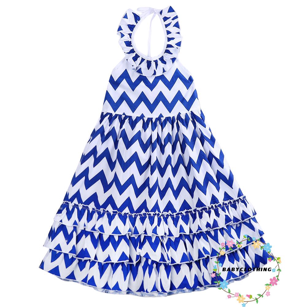 Đầm Maxi Kẻ Sọc Phong Cách Boho Cho Bé Gái ( 3-10 Tuổi )