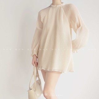 Áo voan phối ren 2 lớp ( Sami top ) made by Mow studio