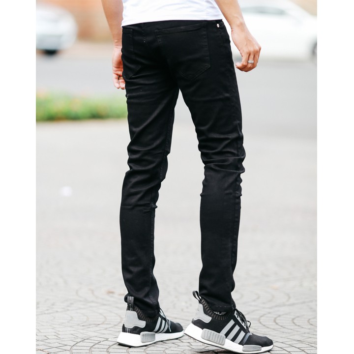 Quần Jean Nam Đen Dáng Ôm Body Hàn Quốc Chất Vải Cotton Co Giãn | BigBuy360 - bigbuy360.vn