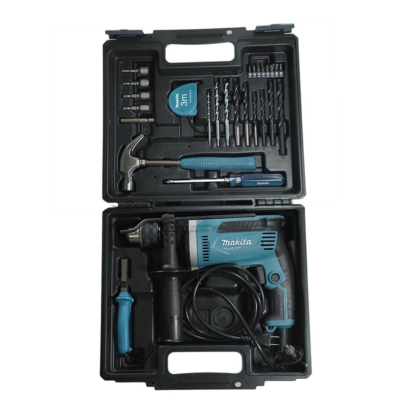 Máy khoan Makita M8100KX2B 16mm 710w (kèm bộ phụ kiện 26 món)