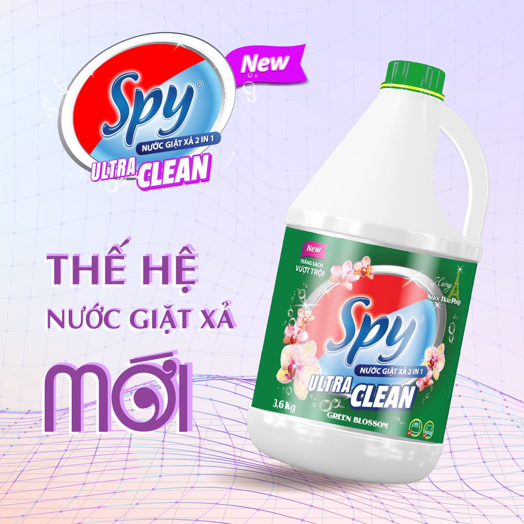 Nước giặt xả SPY Ultra Clean 6 kg hương nước hoa Pháp