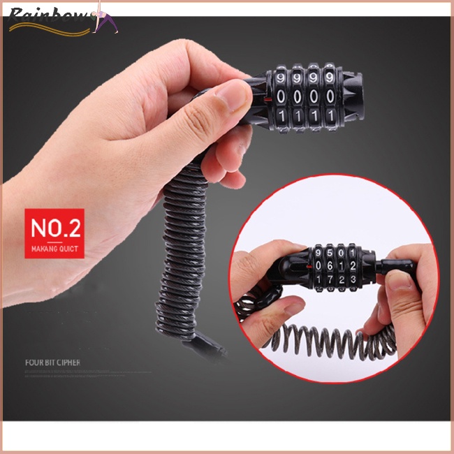 Khóa Mật Khẩu 4 Số Chống Trộm Đa Năng An Toàn Dành Cho Xe Máy / Xe Đạp