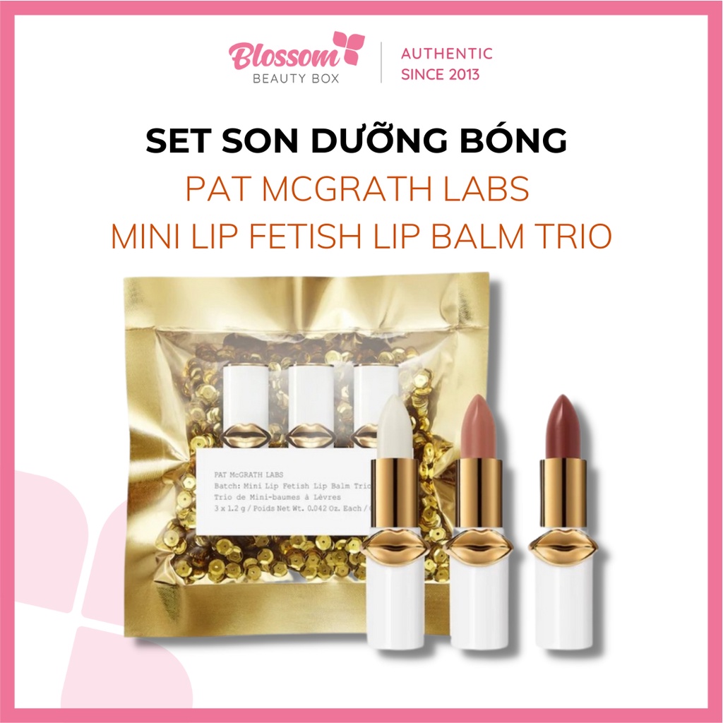 Set Son dưỡng bóng PAT McGRATH LABS Mini Lip Fetish Lip Balm Trio(bill US)