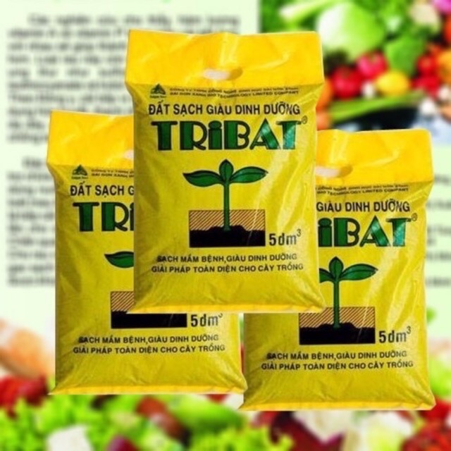 Đất sạch Tribat 5 dm3 🌿 trồng rau sạch, cây cảnh 🍅