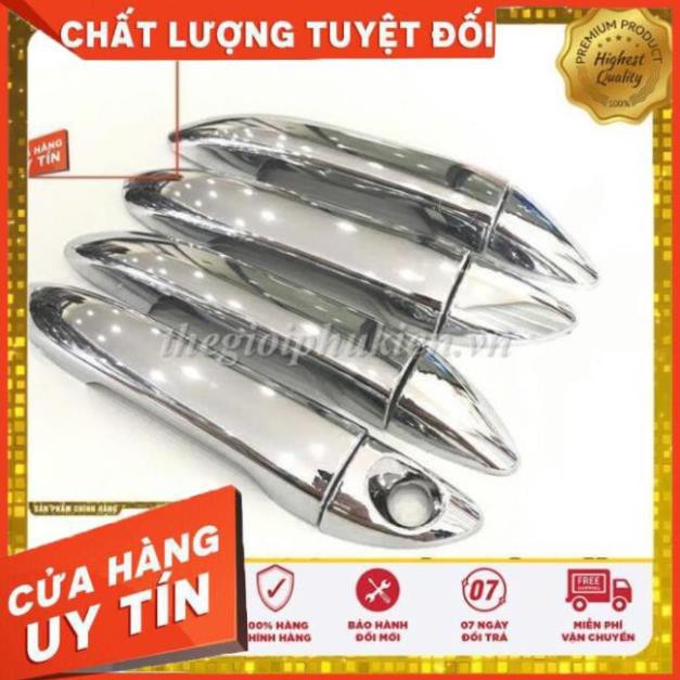 ốp tay nắm hõm cửa xe HUYNDAI I10 2014-2020,ốp trang trí tay nắm hõm cửa I10 mạ crom sáng bóng,chống xước