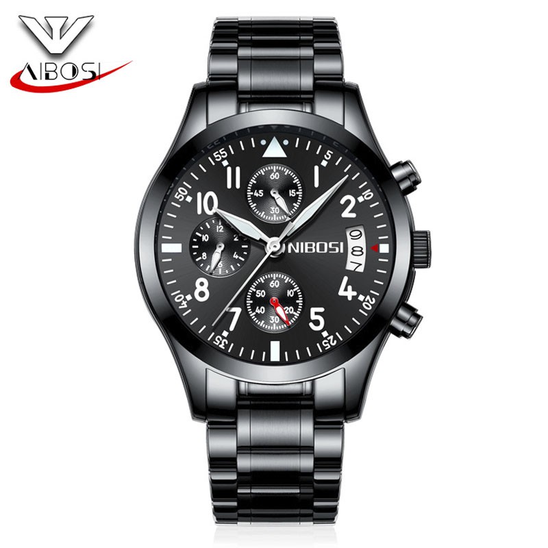 Đồng hồ nam NIBOSI 2303 dây thép đúc chạy 6 kim năng động | BigBuy360 - bigbuy360.vn
