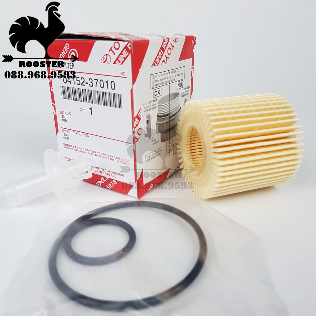 Lọc nhớt (lọc dầu) động cơ xe Toyota Corolla Altis,  Scion, Matrix, Prius (Mã: 0415237010, 04152YZZA6)