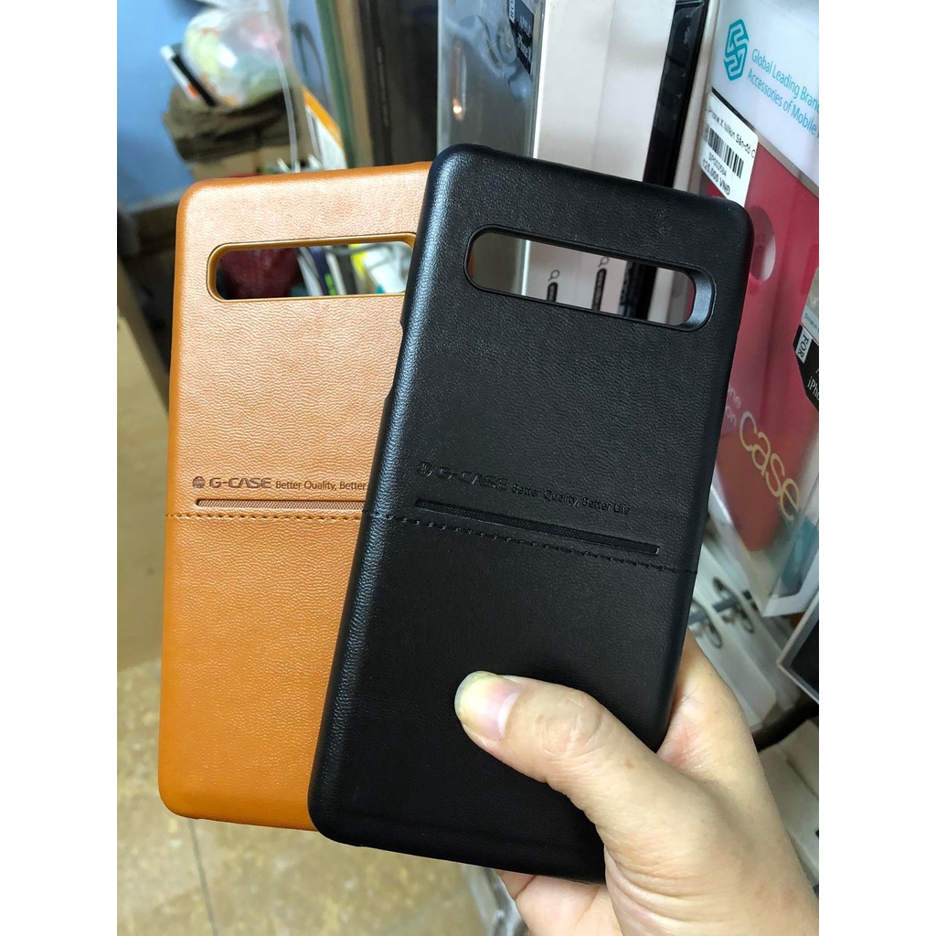 Ốp Lưng Samsung Galaxy S10 5G Hiệu G-Case Chính Hãng Dạng Da Cao Cấp