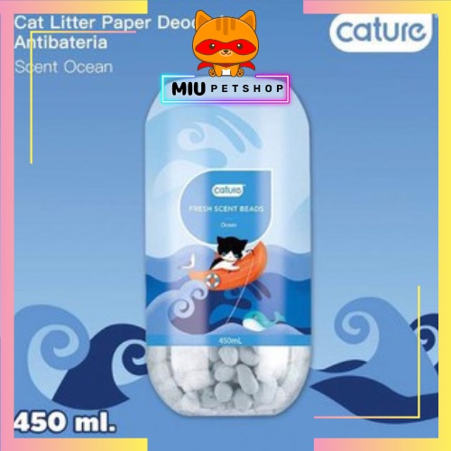 Viên khử mùi cát mèo Cature, Viên khử mùi hôi cát mèo - Hộp 450ml
