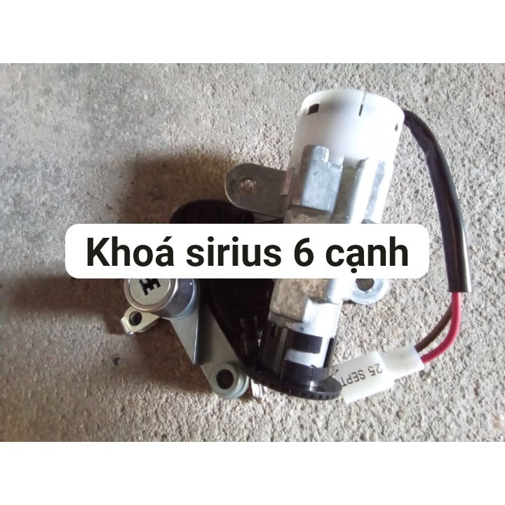 Bộ ổ khoá xe Sirius,Jupirer 6 cạnh ổ khoá chống trộm đời 2006-2014 (6 CẠNH ĐIỆN VÀ YÊN)