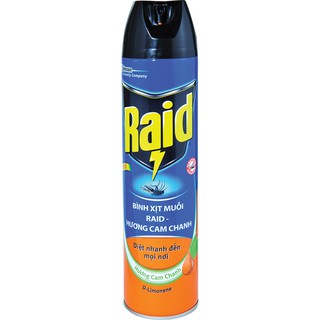 Bình xịt muỗi Raid cam chanh/ Lavender 600ml