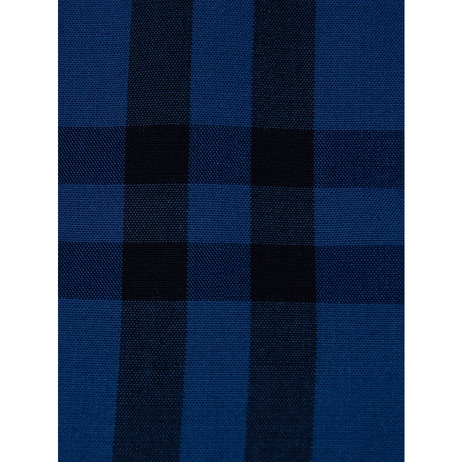 Áo Sơ Mi Nam Ngắn Tay OWEN BA220045NT Somi Công Sở Cao Cấp Màu Caro Xanh Navy Vàng Vải Sợi Tre Dáng Suông Tà Bằng Có Túi