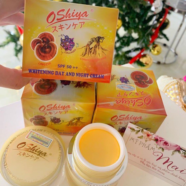 KEM OSHIYA ĐÔNG TRÙNG HẠ THẢO - COLLAGEN - LINH CHI 20G - XOÁ NÁM  VÀ NGĂN NGỪA TÀN NHANG - ĐỒI MỒI