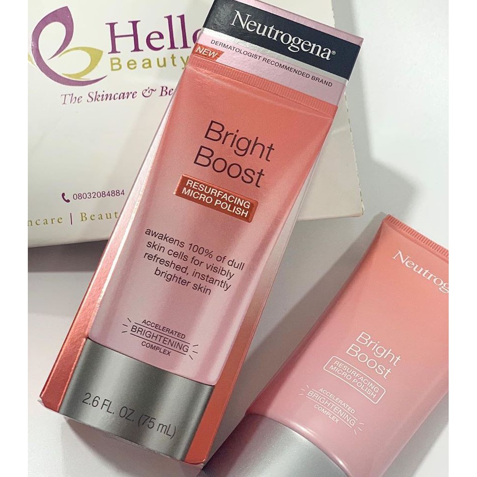 KEM TẨY SÁNG DA NEUTROGENA BRIGHT BOOST RESURFACING MICRO POLISH 75ML CHÍNH HÃNG - 5358