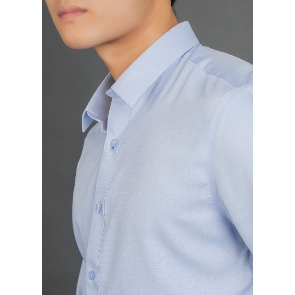 Áo sơ mi nam công sở dài tay hàn quốc F8888 Màu Xanh Nhạt ASM01