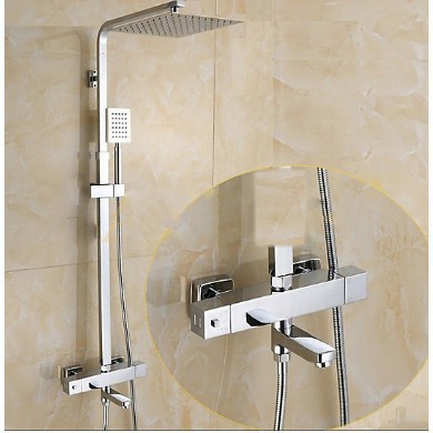 Sen cây tắm, sen tắm đứng nóng lạnh KOREA 6563, đồng mạ crom sáng bóng, có điều chỉnh nhiệt độ