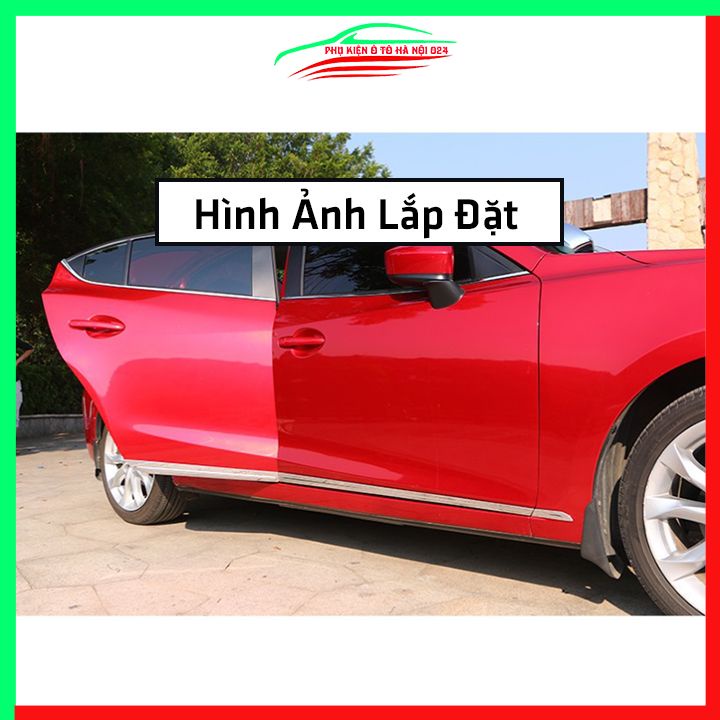 Bộ ốp nẹp sườn Mazda 3 2017-2019 mạ crom trang trí làm đẹp xe