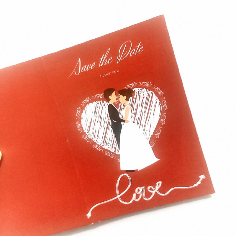 Thiệp dấu sáp niêm phong có phong thư kiểu Vintage mẫu COUPLE