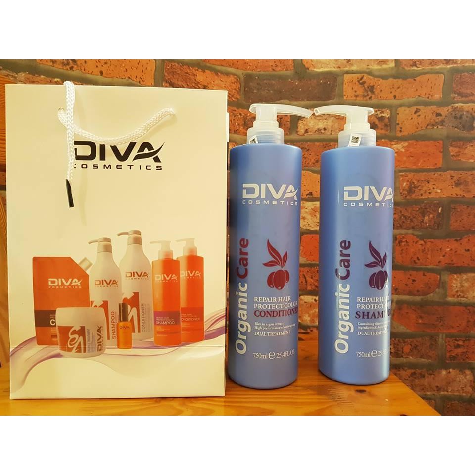 Dầu gội xả DiVa phục hồi tóc hư tổn cấp độ3 750ml - hàng chính hãng