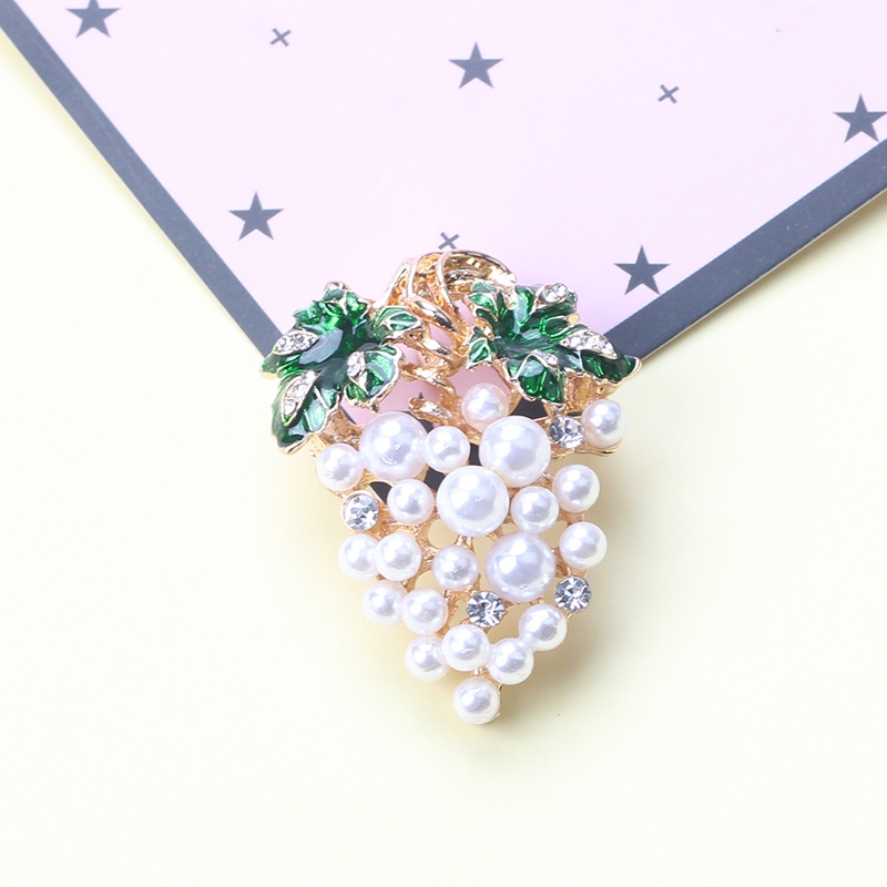 Ghim Cài Áo Hình Chùm Nho Đính Đá Thời Trang