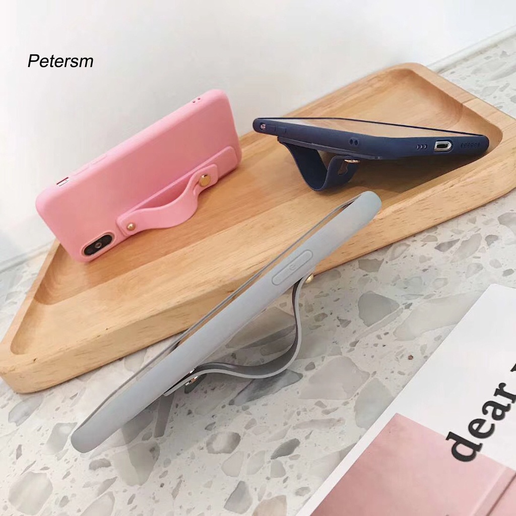 Dây đỡ đeo tay màu kẹo silicon cho điện thoại