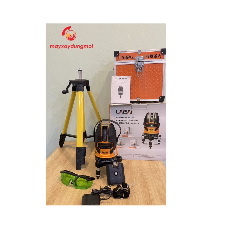 [CHÍNH HÃNG] Máy cân bằng laser 5 tia xanh Laisai LSG686SPD