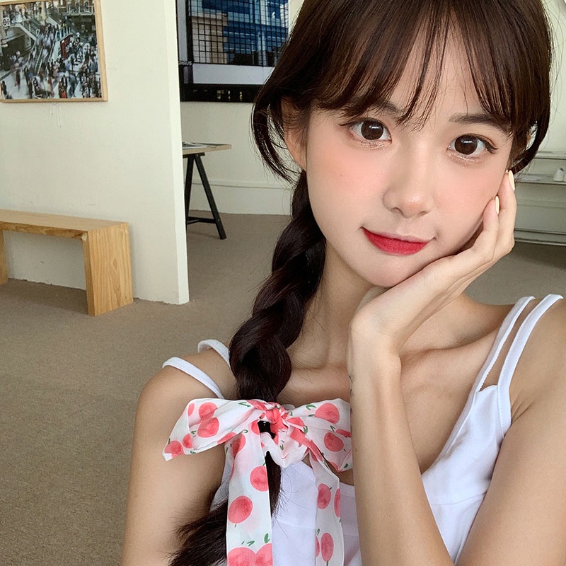 Dây buộc tóc co giãn thắt nơ xinh xắn dành cho nữ
