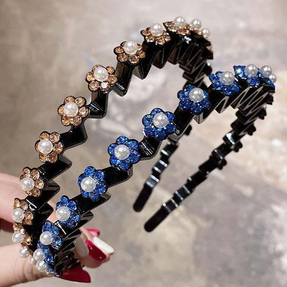 Băng Đô Cài Tóc Răng Cưa Họa Tiết Hoa Thời Trang Cho Nữ