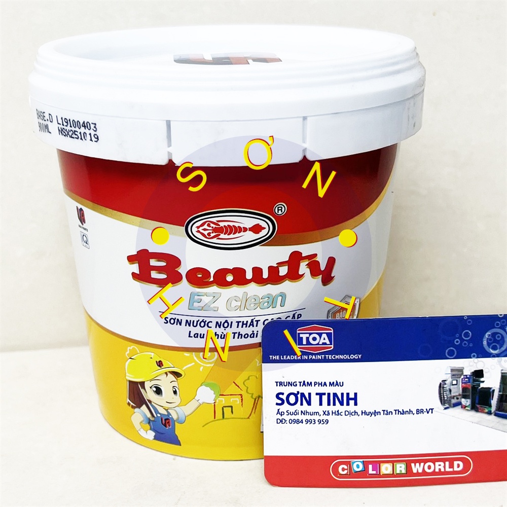 Sơn nước Lau Chùi Thoải Mái BEAUTY EZ CLEAN Nội thất trong nhà cao cấp màu hồng phấn , đậm, nhạt, cánh sen 1 Lít