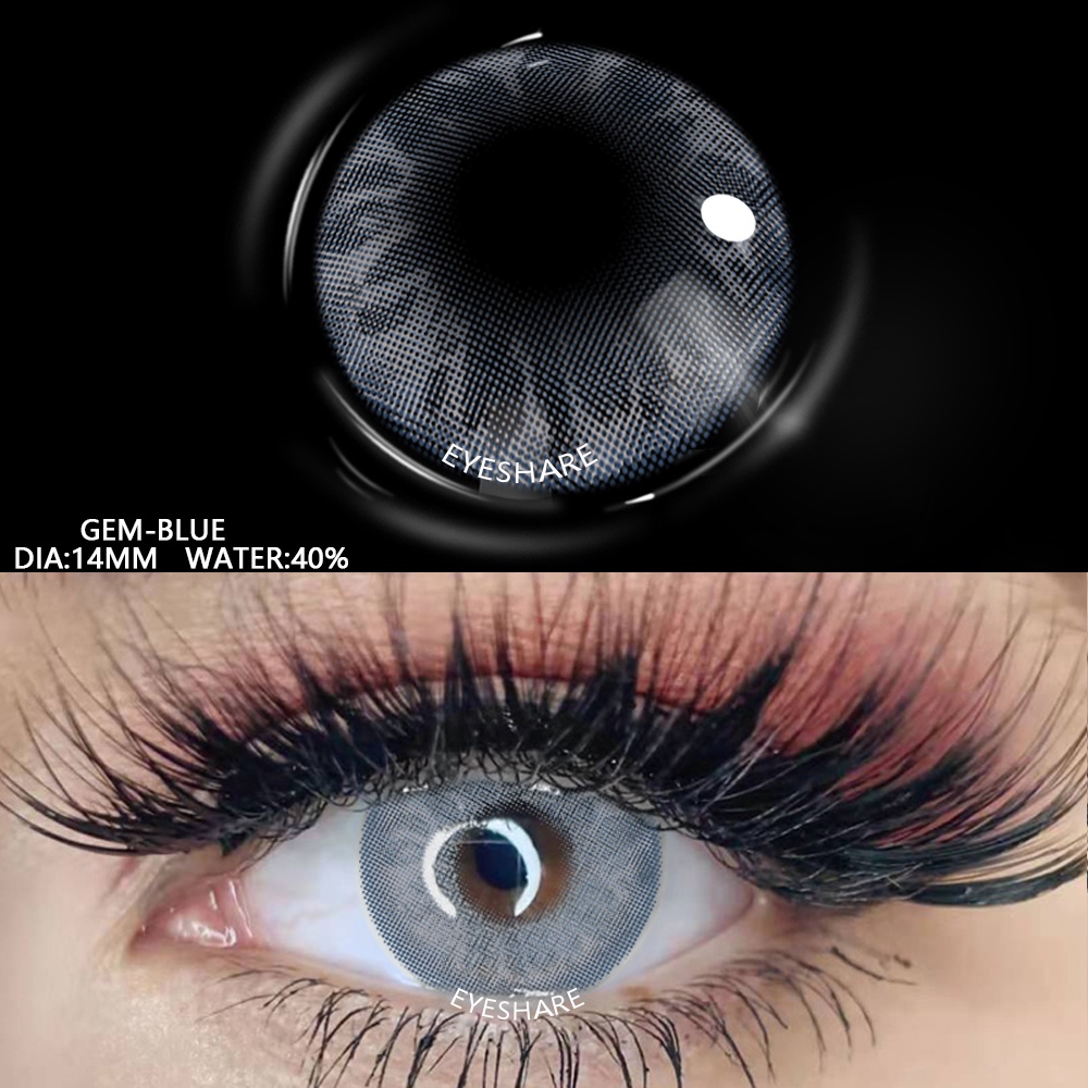 EYESHARE [Hàng mới về] Bộ 2 kính áp tròng mềm mại nhiều màu sắc tùy chọn