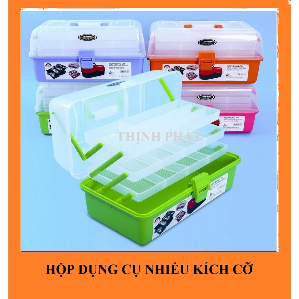 Hộp dụng cụ đựng phụ kiện câu cá 1 ngăn / 2 ngăn / 3 ngăn đa đụng - GIAO MÀU NGẪU NHIÊN