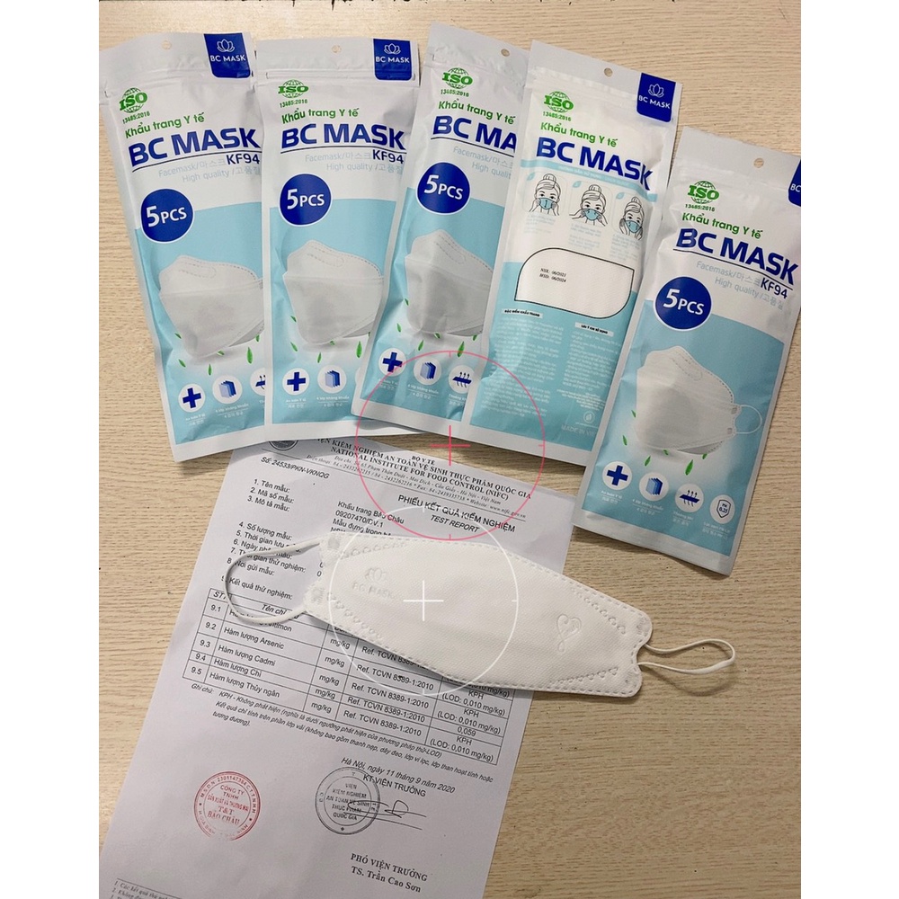 [CHÍNH HÃNG ] 100 chiếc  KHẨU TRANG  KHÁNG KHUẨN 4D KF94 - 4 lớp bảo vệ