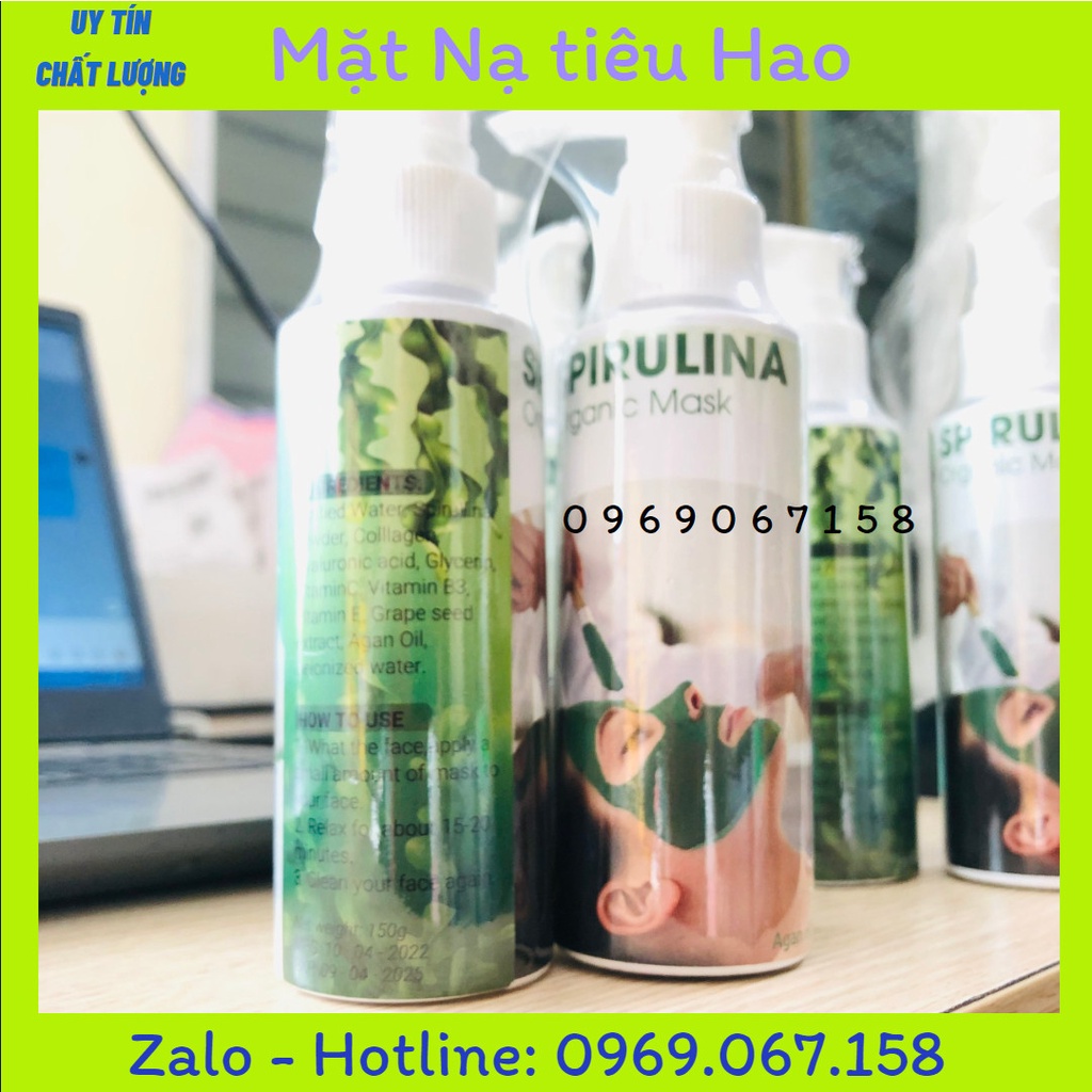 Lọ 150ml mặt nạ tảo suỉ organic mask spirulina