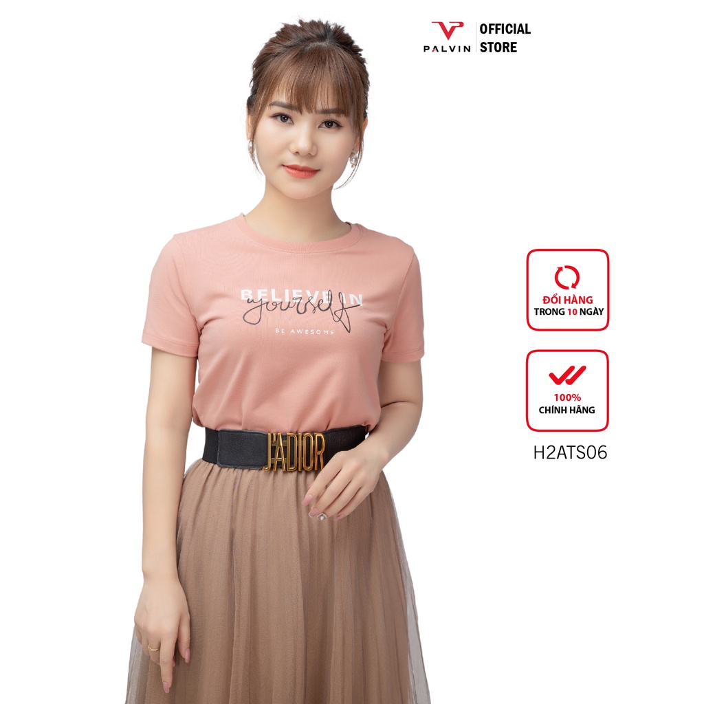 [Mã BMBAU50 giảm 50K đơn 150K] Áo thun nữ PALVIN, áo thun nữ cổ tròn, form ôm vừa, cotton cao cấp - H2ATS06