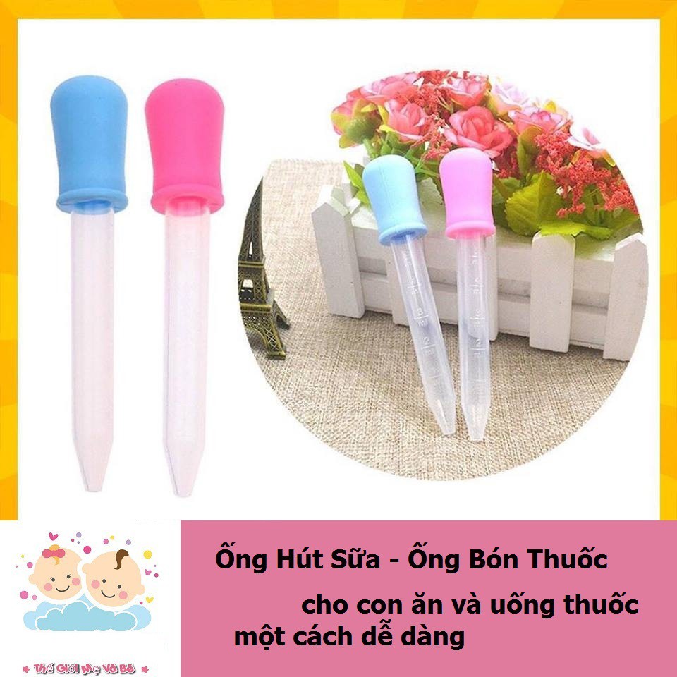 Ống hút sữa, bón thuốc loại tốt an toàn cho Bé (5ML) (MÀU NGẪU NHIÊN)