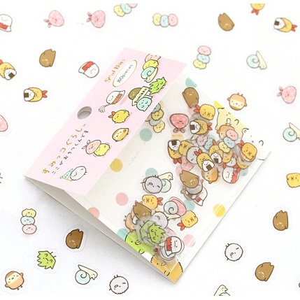 Zanmo Túi 80 Sticker Nhí Hoạt Hình Nhật Bản SAN - X Rilakkuma chống thấm nước