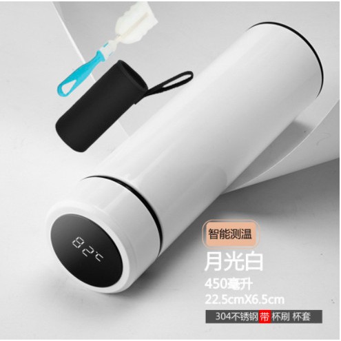 [ BAO GIÁ SHOPEE ] Bình Nước Giữ Nhiệt Đo Nhiệt Độ Lõi Inox 304 Cao Cấp Hàng Dày Dặn 500ml Nước