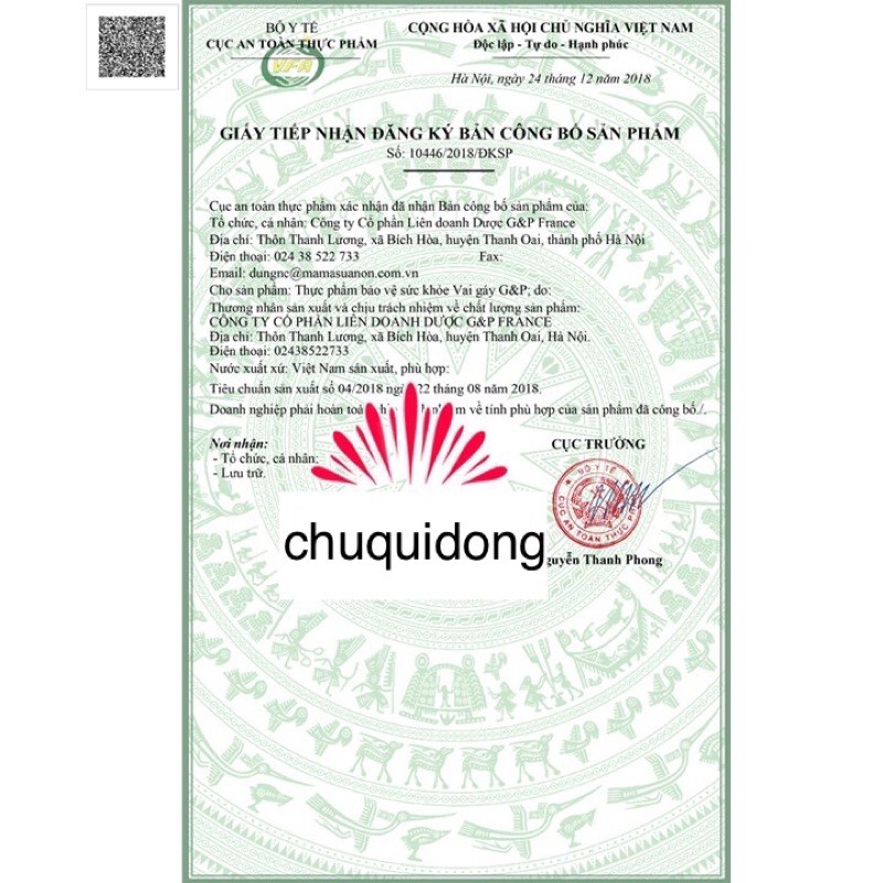 VAI GÁY GP ,G&P_hỗ trợ các triệu chứng thoái hoá đốt sống cổ, thắt lưng ...