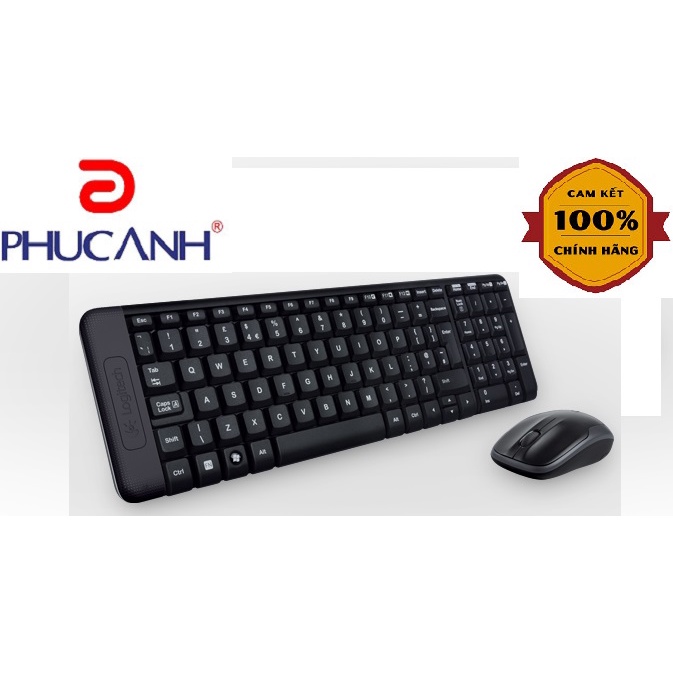 Bộ bàn phím chuột không dây Logitech MK220