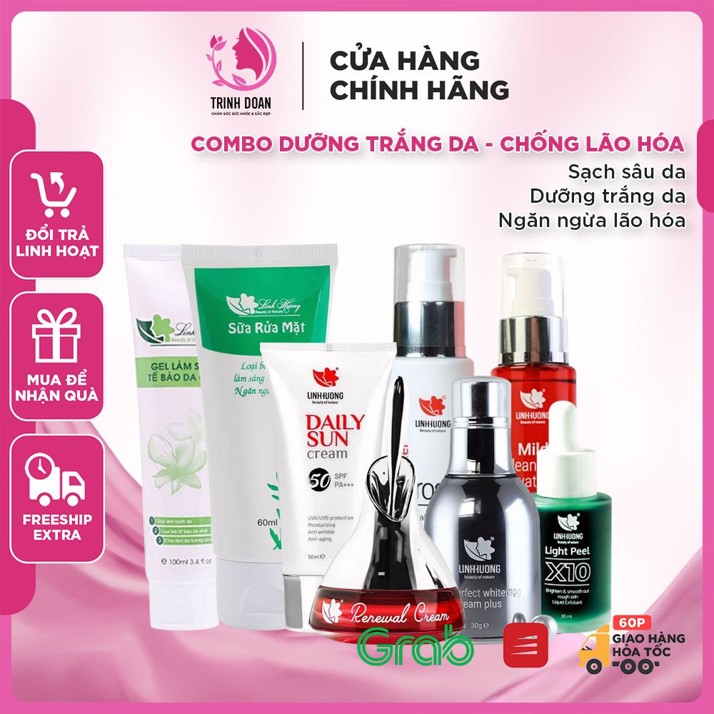 Combo Dưỡng Trắng Da Chống Lão Hóa Linh Hương